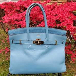 birkin style leather handbolsa